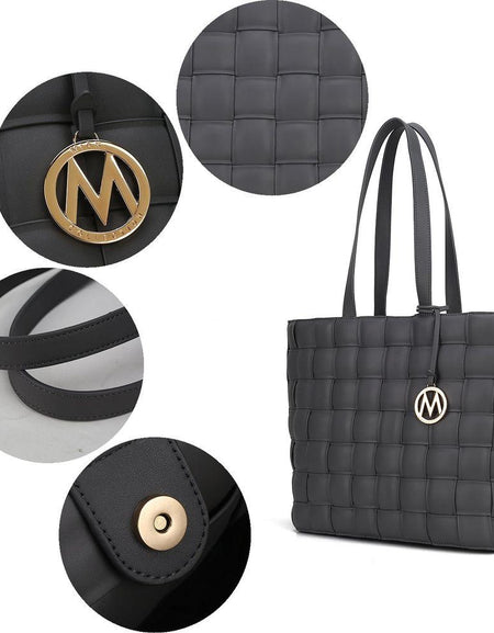 Rowan Woven Vegan Leather Women Tote Bag - Elegance Redefined