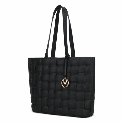 Rowan Woven Vegan Leather Women Tote Bag