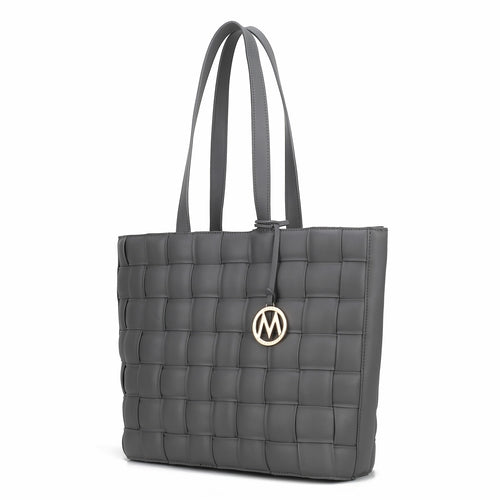 Rowan Woven Vegan Leather Women Tote Bag