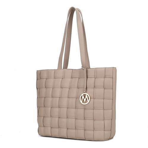 Rowan Woven Vegan Leather Women Tote Bag