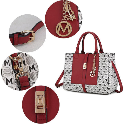 Load image into Gallery viewer, MKF Collection Yuliana Circular Print Satchel Bag with Wallet by Mia K
