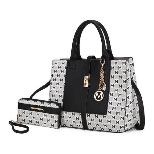 Load image into Gallery viewer, MKF Collection Yuliana Circular Print Satchel Bag with Wallet
