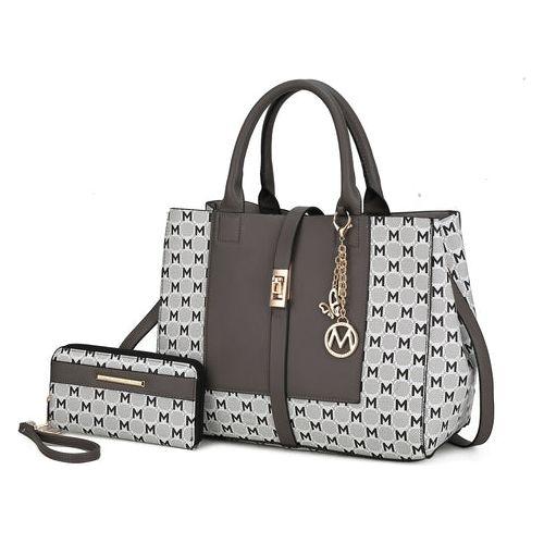 Load image into Gallery viewer, MKF Collection Yuliana Circular Print Satchel Bag with Wallet
