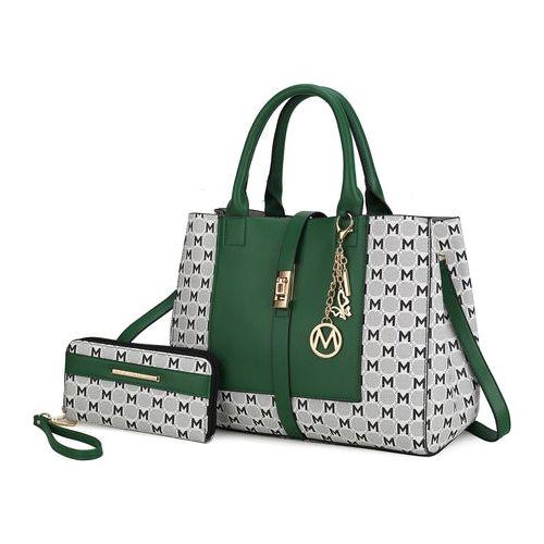 Load image into Gallery viewer, MKF Collection Yuliana Circular Print Satchel Bag with Wallet
