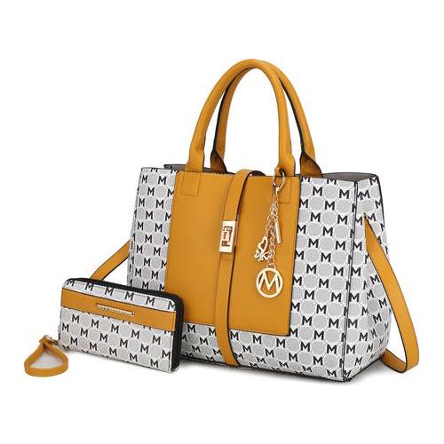 Load image into Gallery viewer, MKF Collection Yuliana Circular Print Satchel Bag with Wallet
