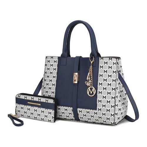 Load image into Gallery viewer, MKF Collection Yuliana Circular Print Satchel Bag with Wallet
