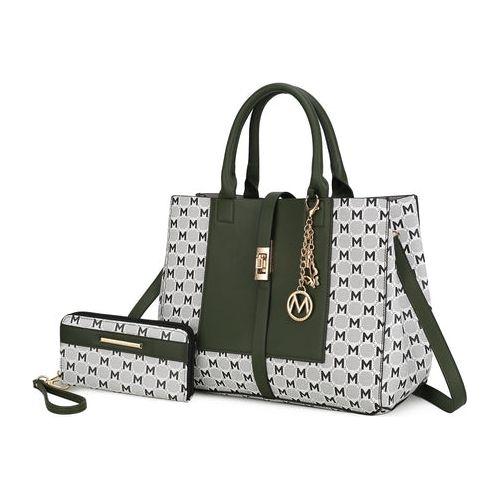 Load image into Gallery viewer, MKF Collection Yuliana Circular Print Satchel Bag with Wallet
