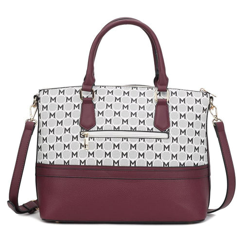 Load image into Gallery viewer, Saylor Circular M Emblem Print Women Tote Bag with matching Wristlet
