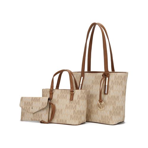 3PC Aylet M Tote with Mini Bag and Wristlet Pouch