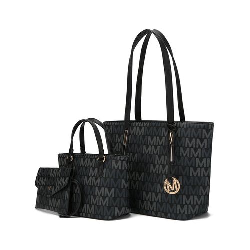 3PC Aylet M Tote with Mini Bag and Wristlet Pouch