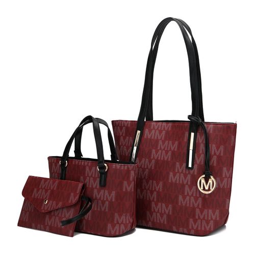 3PC Aylet M Tote with Mini Bag and Wristlet Pouch