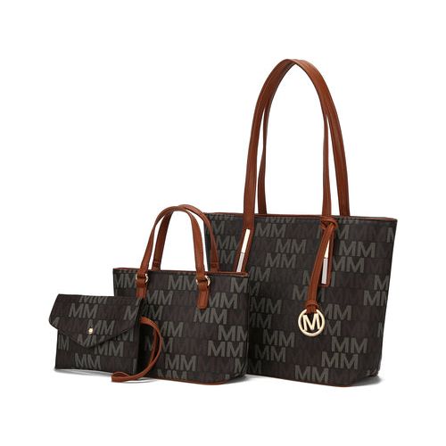 3PC Aylet M Tote with Mini Bag and Wristlet Pouch