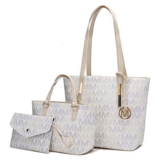 3PC Aylet M Tote with Mini Bag and Wristlet Pouch