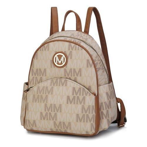 Load image into Gallery viewer, Palmer Vegan Leather Signature logo print Women Backpack
