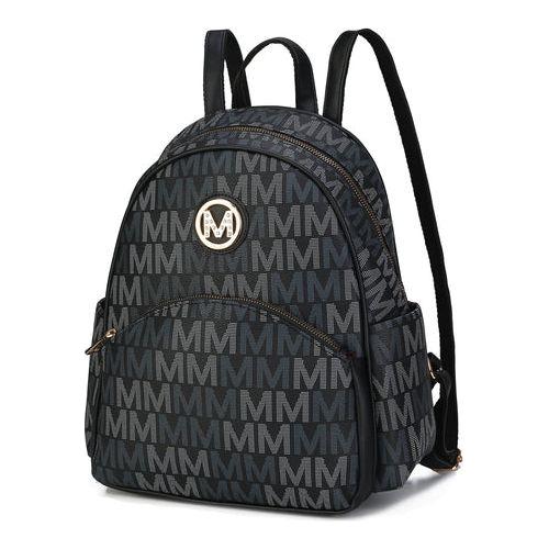 Load image into Gallery viewer, Palmer Vegan Leather Signature logo print Women Backpack
