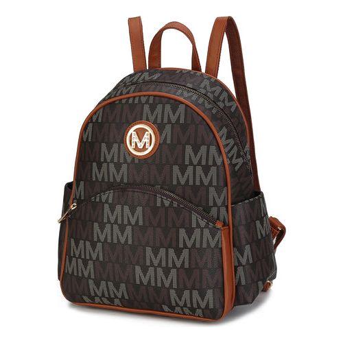 Load image into Gallery viewer, Palmer Vegan Leather Signature logo print Women Backpack
