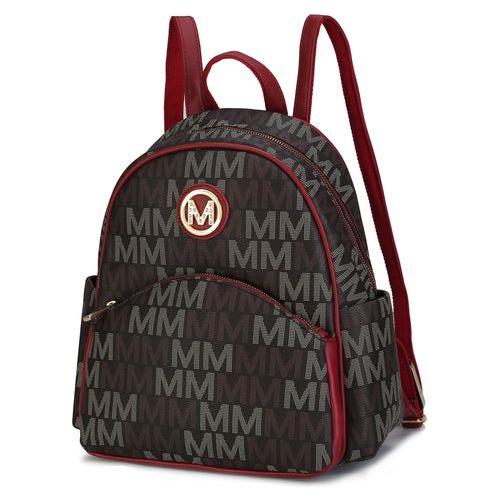 Load image into Gallery viewer, Palmer Vegan Leather Signature logo print Women Backpack
