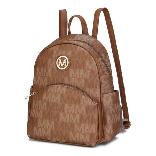 Load image into Gallery viewer, Palmer Vegan Leather Signature logo print Women Backpack
