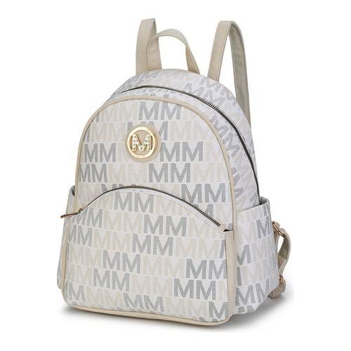 Load image into Gallery viewer, Palmer Vegan Leather Signature logo print Women Backpack
