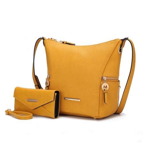 Load image into Gallery viewer, Mia K. Lux Hobo Bag with Wallet - Elegant Vegan Leather Handbag
