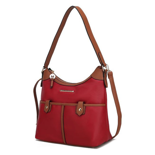 Load image into Gallery viewer, Harper Vegan Color Block Leather Women Shoulder Bag
