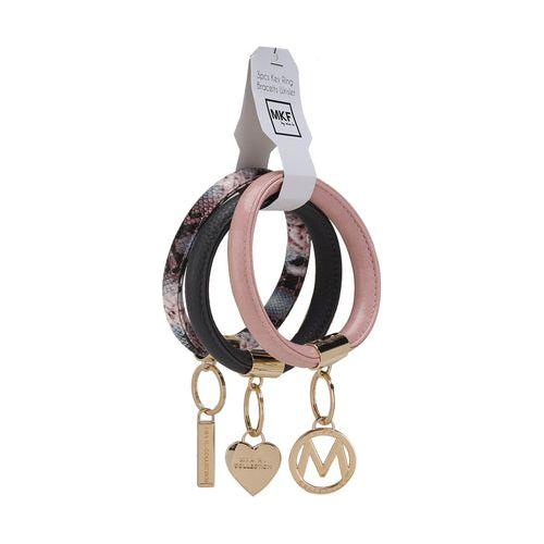 Load image into Gallery viewer, Jasmine Vegan Leather Women Bangle Wristlet Keychain set
