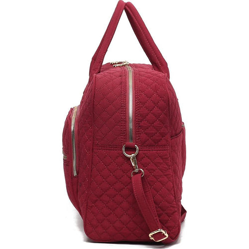 Load image into Gallery viewer, MKF Collection Jayla Solid Quilted Cotton Women Duffle Bag by Mia k
