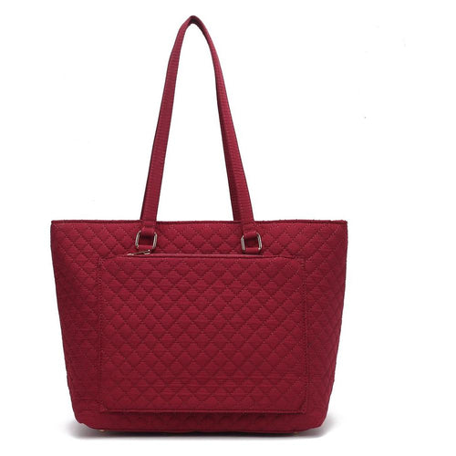 Load image into Gallery viewer, MKF Collection Hallie Solid Quilted Cotton Women Tote Bag
