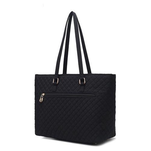 Load image into Gallery viewer, MKF Collection Hallie Solid Quilted Cotton Women Tote Bag
