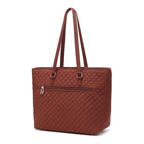 Load image into Gallery viewer, MKF Collection Hallie Solid Quilted Cotton Women Tote Bag
