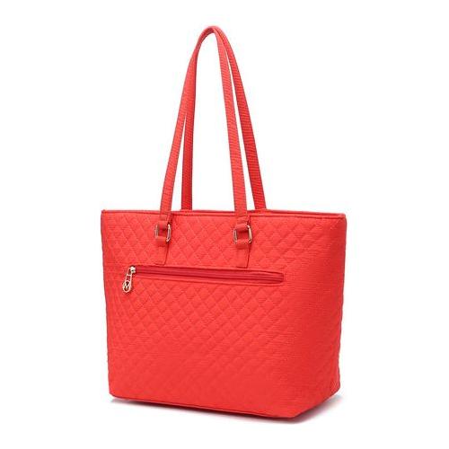 Load image into Gallery viewer, MKF Collection Hallie Solid Quilted Cotton Women Tote Bag
