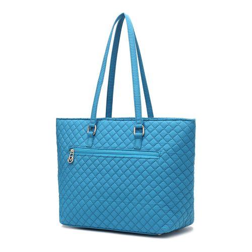 Load image into Gallery viewer, MKF Collection Hallie Solid Quilted Cotton Women Tote Bag
