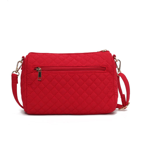 Load image into Gallery viewer, MKF Collection Rosalie Solid Quilted Cotton Women Shoulder Bag by Mia
