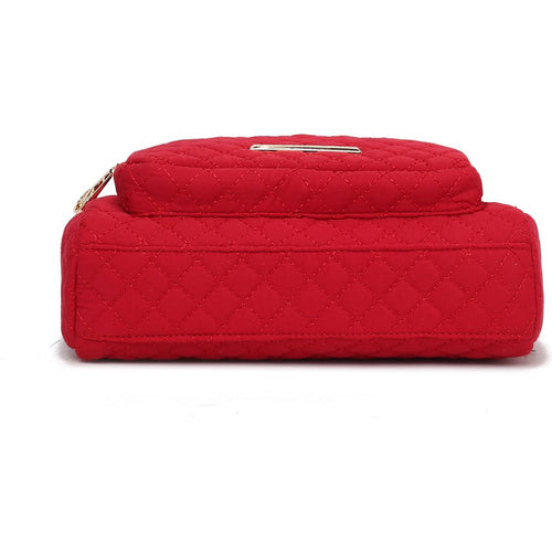 Load image into Gallery viewer, MKF Collection Rosalie Solid Quilted Cotton Women Shoulder Bag
