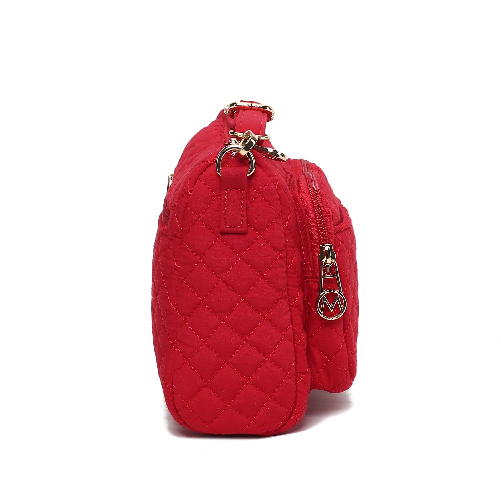 MKF Collection Rosalie Solid Quilted Cotton Women Shoulder Bag by Mia