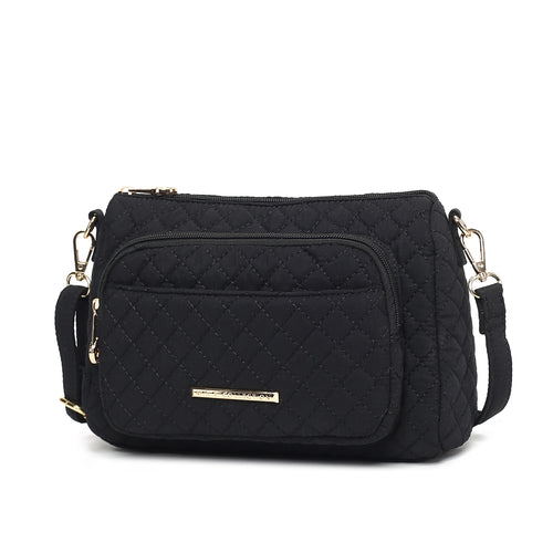 Load image into Gallery viewer, MKF Collection Rosalie Solid Quilted Cotton Women Shoulder Bag by Mia
