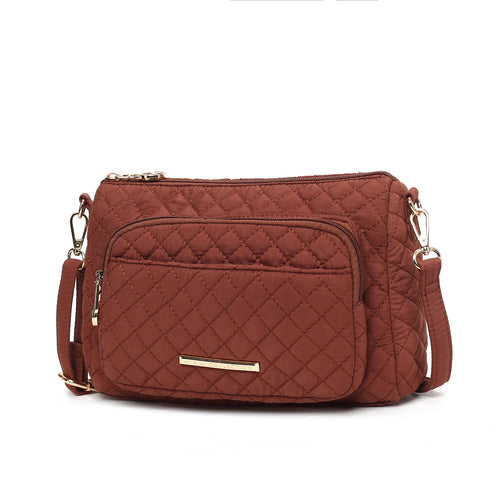 Load image into Gallery viewer, MKF Collection Rosalie Solid Quilted Cotton Women Shoulder Bag by Mia
