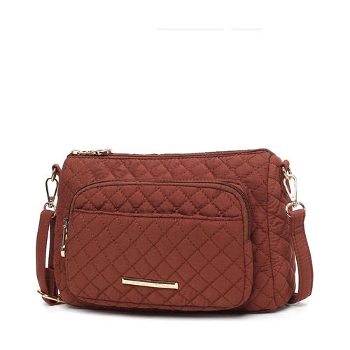 Load image into Gallery viewer, MKF Collection Rosalie Solid Quilted Cotton Women Shoulder Bag
