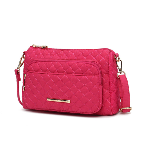 Load image into Gallery viewer, MKF Collection Rosalie Solid Quilted Cotton Women Shoulder Bag by Mia
