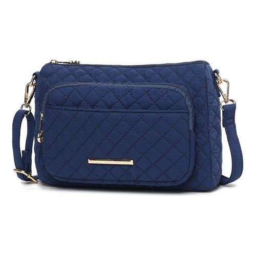 Load image into Gallery viewer, MKF Collection Rosalie Solid Quilted Cotton Women Shoulder Bag
