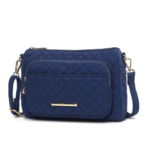 Load image into Gallery viewer, MKF Collection Rosalie Solid Quilted Cotton Women Shoulder Bag by Mia
