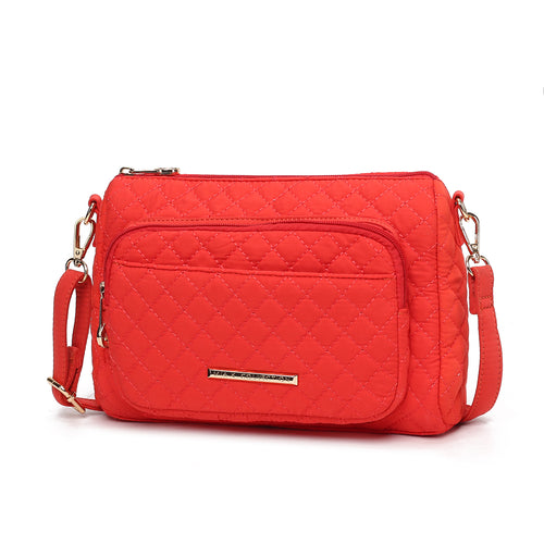 Load image into Gallery viewer, MKF Collection Rosalie Solid Quilted Cotton Women Shoulder Bag by Mia
