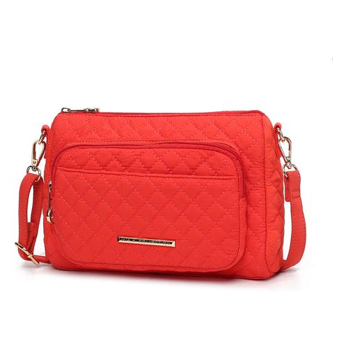 Load image into Gallery viewer, MKF Collection Rosalie Solid Quilted Cotton Women Shoulder Bag
