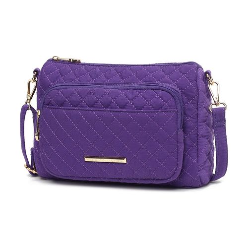 Load image into Gallery viewer, MKF Collection Rosalie Solid Quilted Cotton Women Shoulder Bag
