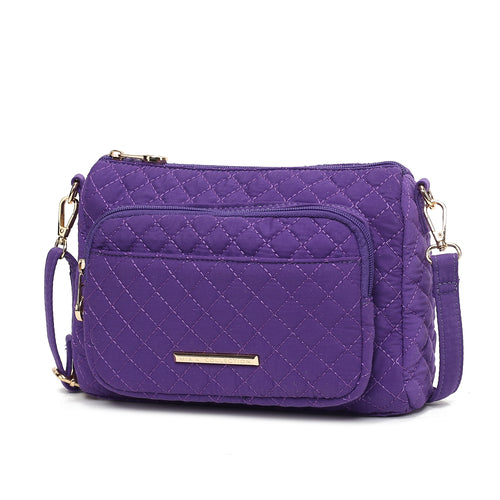 Load image into Gallery viewer, MKF Collection Rosalie Solid Quilted Cotton Women Shoulder Bag by Mia
