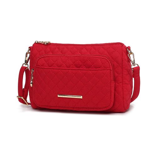 Load image into Gallery viewer, MKF Collection Rosalie Solid Quilted Cotton Women Shoulder Bag
