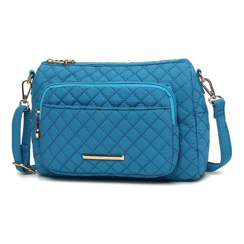 Load image into Gallery viewer, MKF Collection Rosalie Solid Quilted Cotton Women Shoulder Bag
