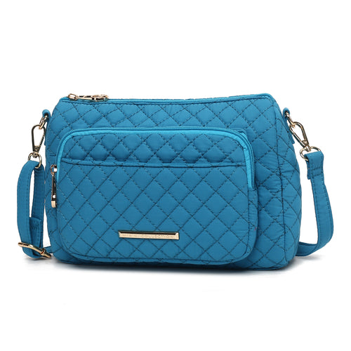 Load image into Gallery viewer, MKF Collection Rosalie Solid Quilted Cotton Women Shoulder Bag by Mia
