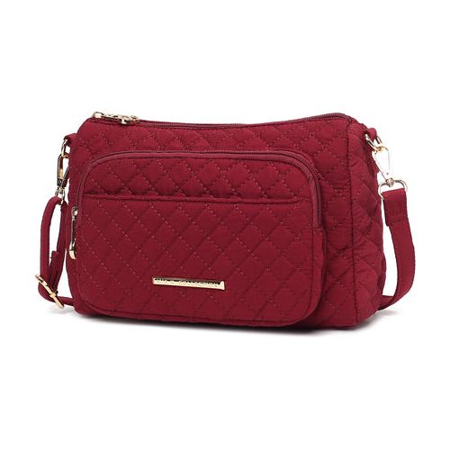 Load image into Gallery viewer, MKF Collection Rosalie Solid Quilted Cotton Women Shoulder Bag
