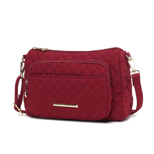 Load image into Gallery viewer, MKF Collection Rosalie Solid Quilted Cotton Women Shoulder Bag by Mia
